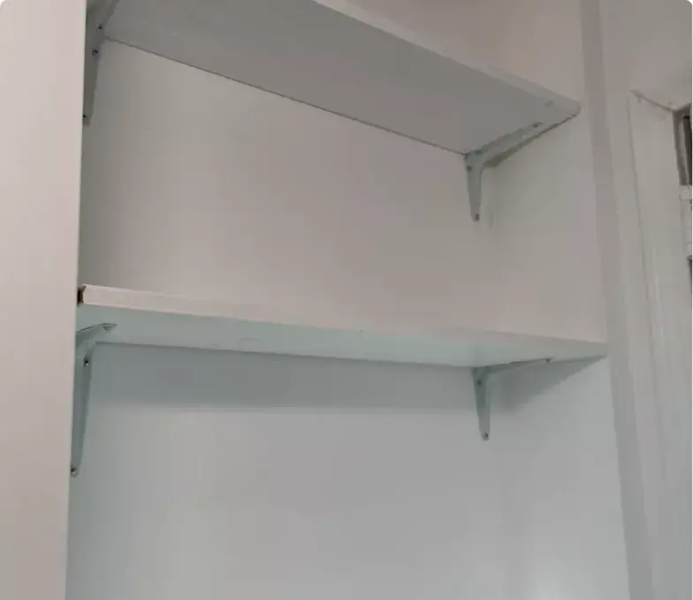 Drywall & shelving, after